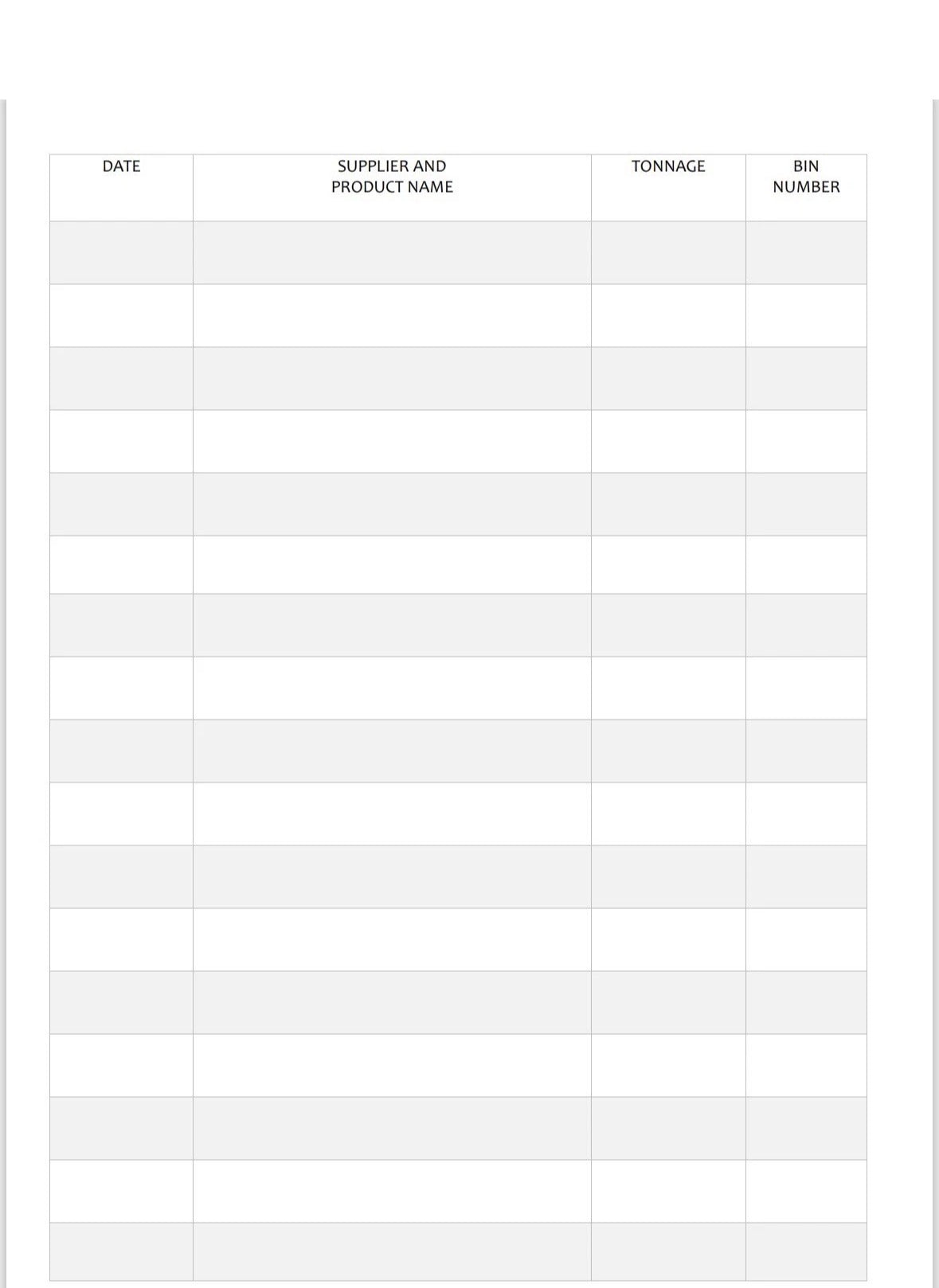 Farm Feed Record Log Book-Track Deliveries, Costs & Contracts