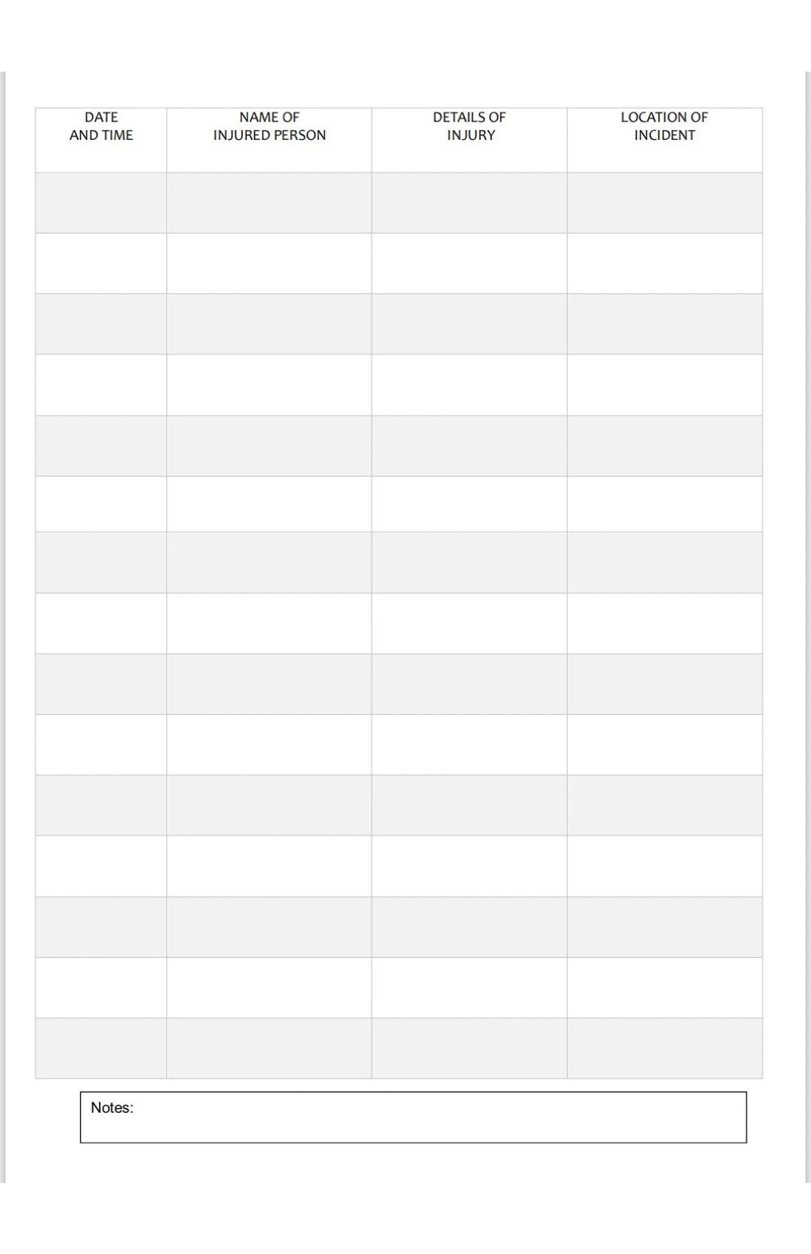 First Aid Book A4 100 Pages