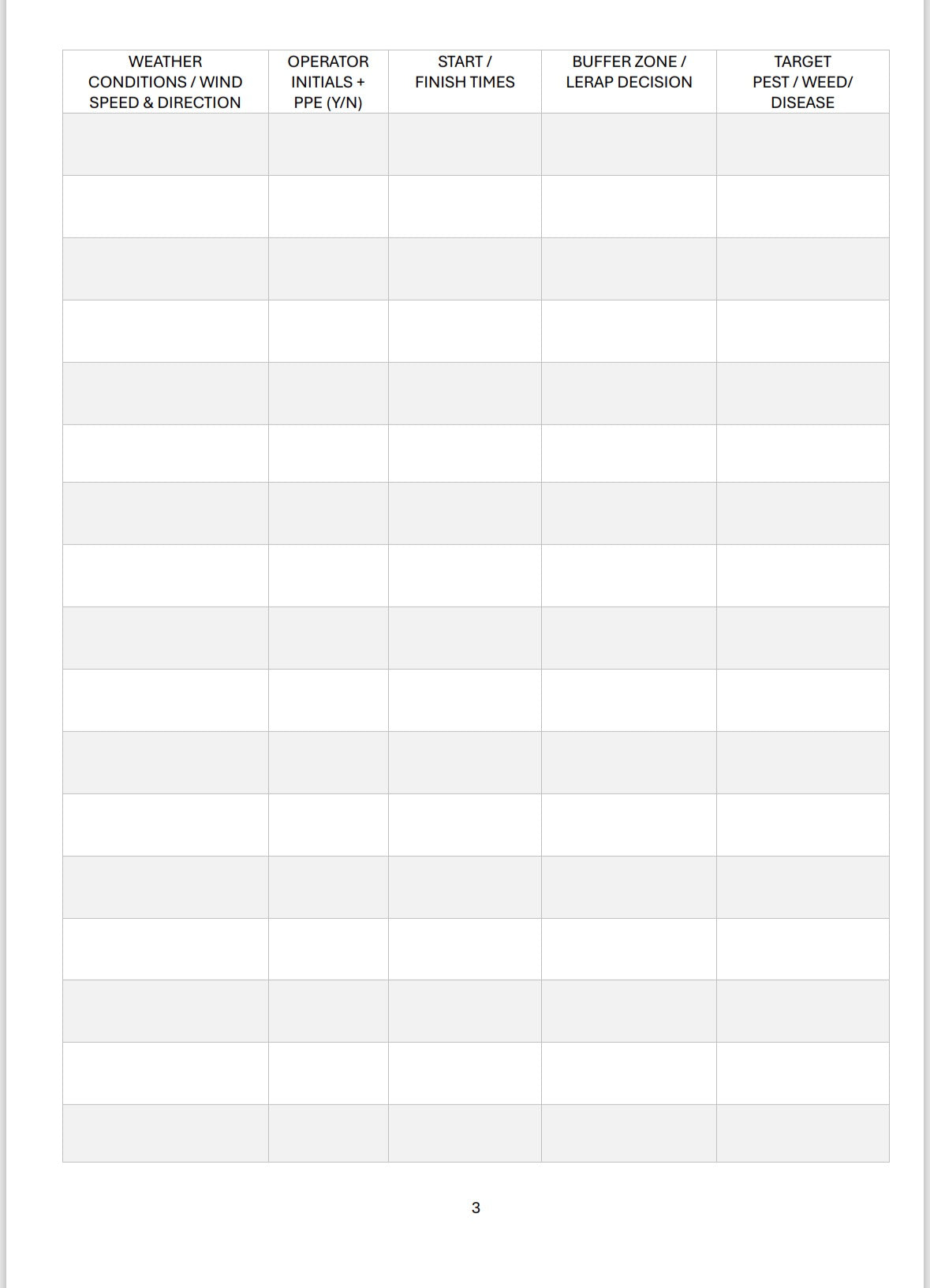 Crop Protection Record Book - A4 100 Pages