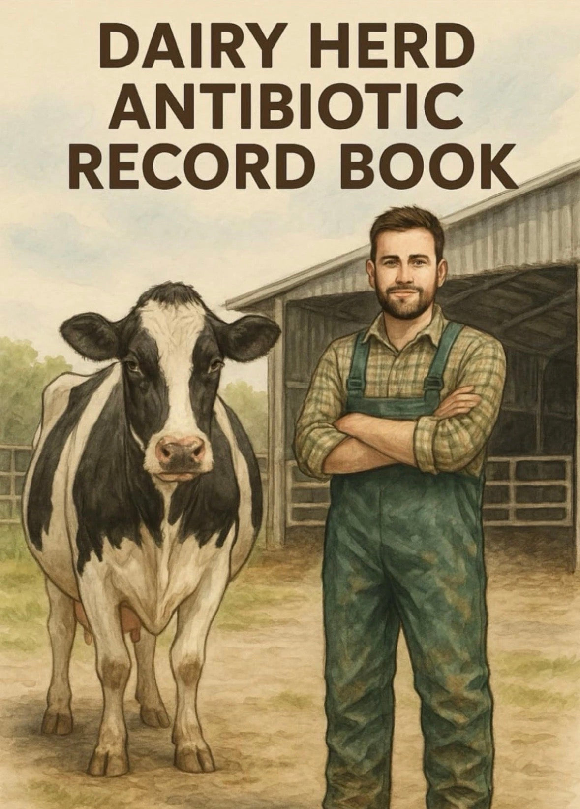 Dairy Cattle Antibiotic Record Book  A4 100 Pages