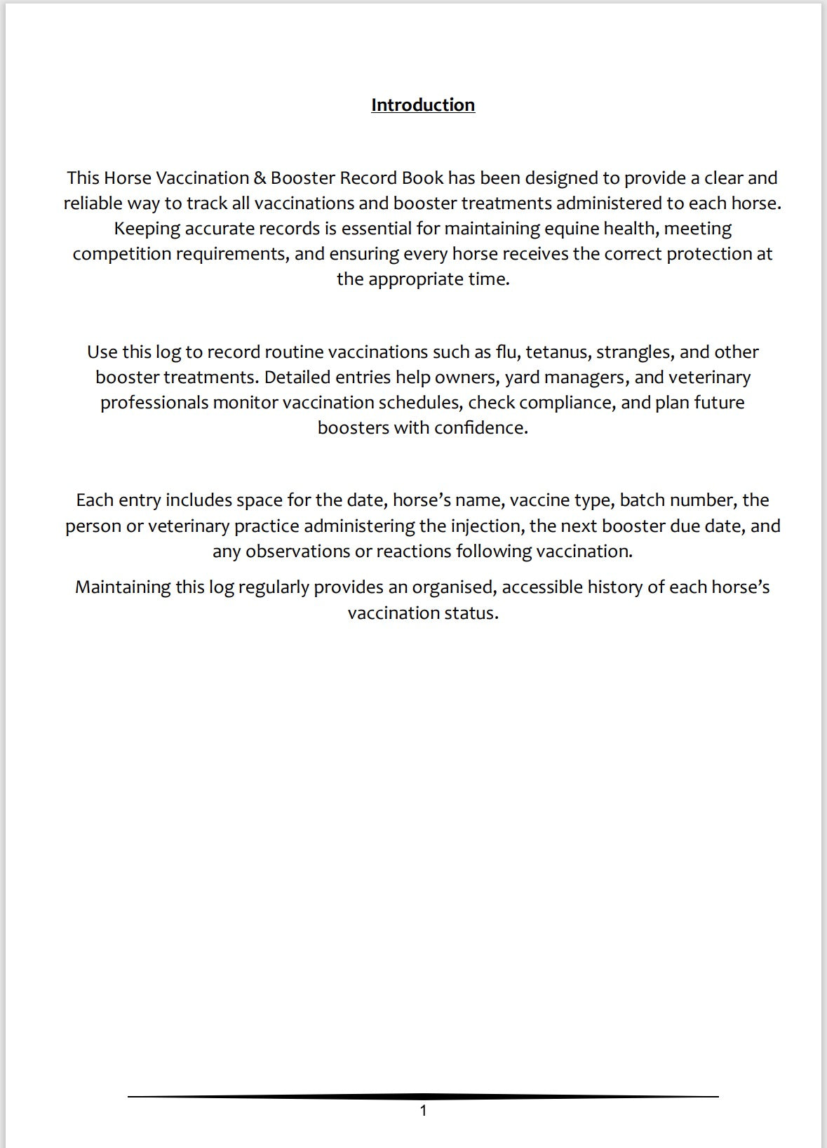 Vaccination & Booster Record Book - A4 100 Pages