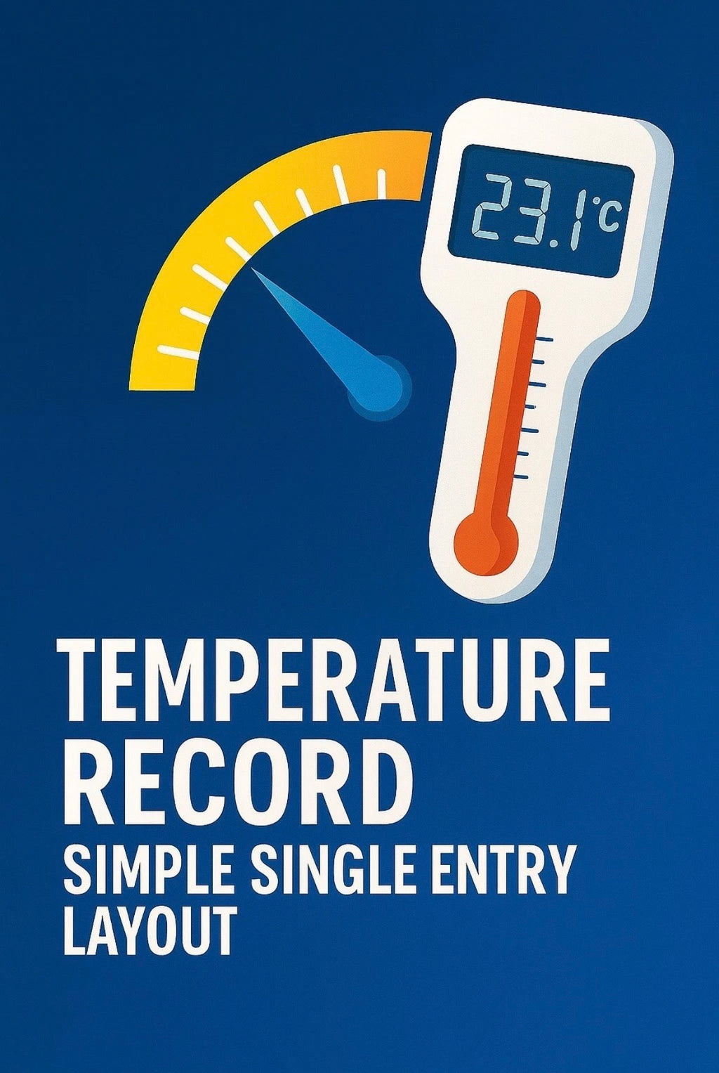 Temperature Record Log Book – A4 Wire Bound, Simple Log Layout
