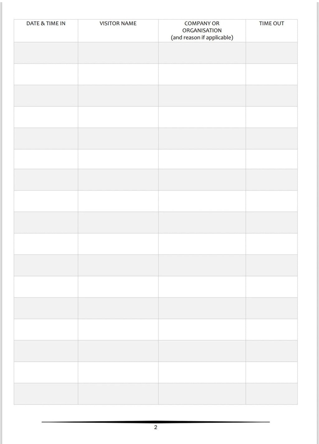 Visitor Sign In Book – A4 100 Pages, Wire Bound