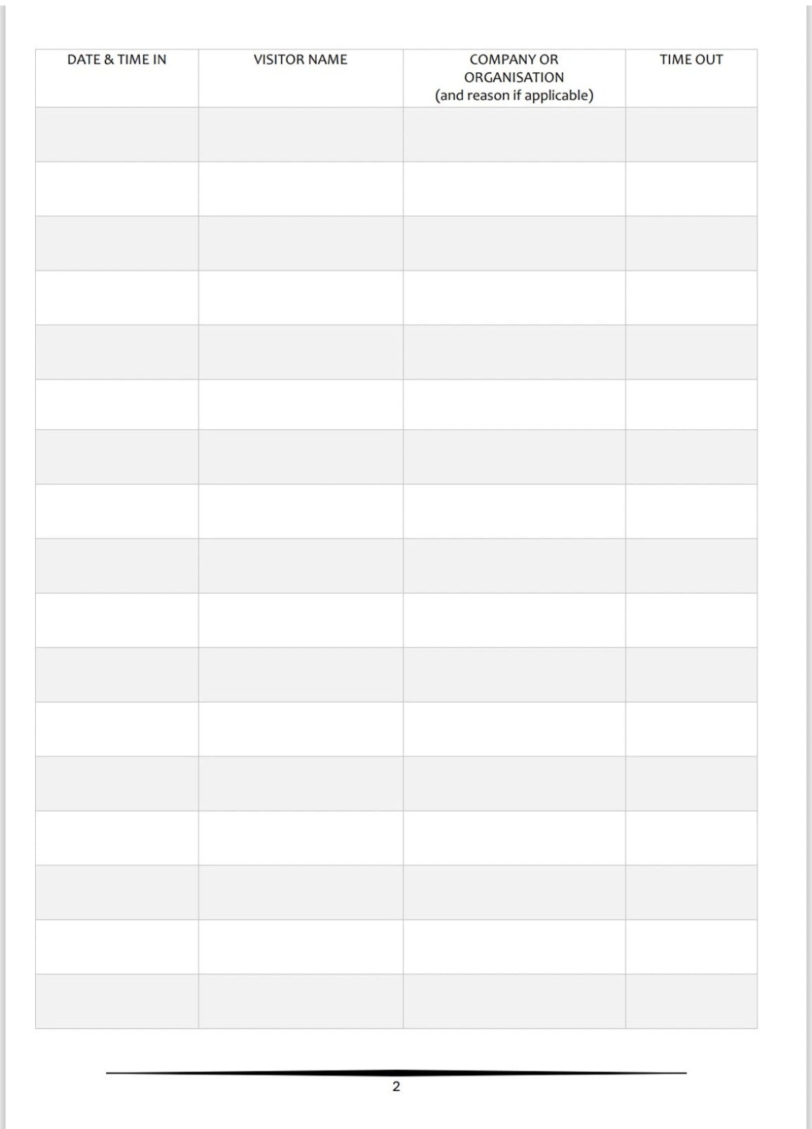 Visitor Sign In Book – A4 100 Pages, Wire Bound