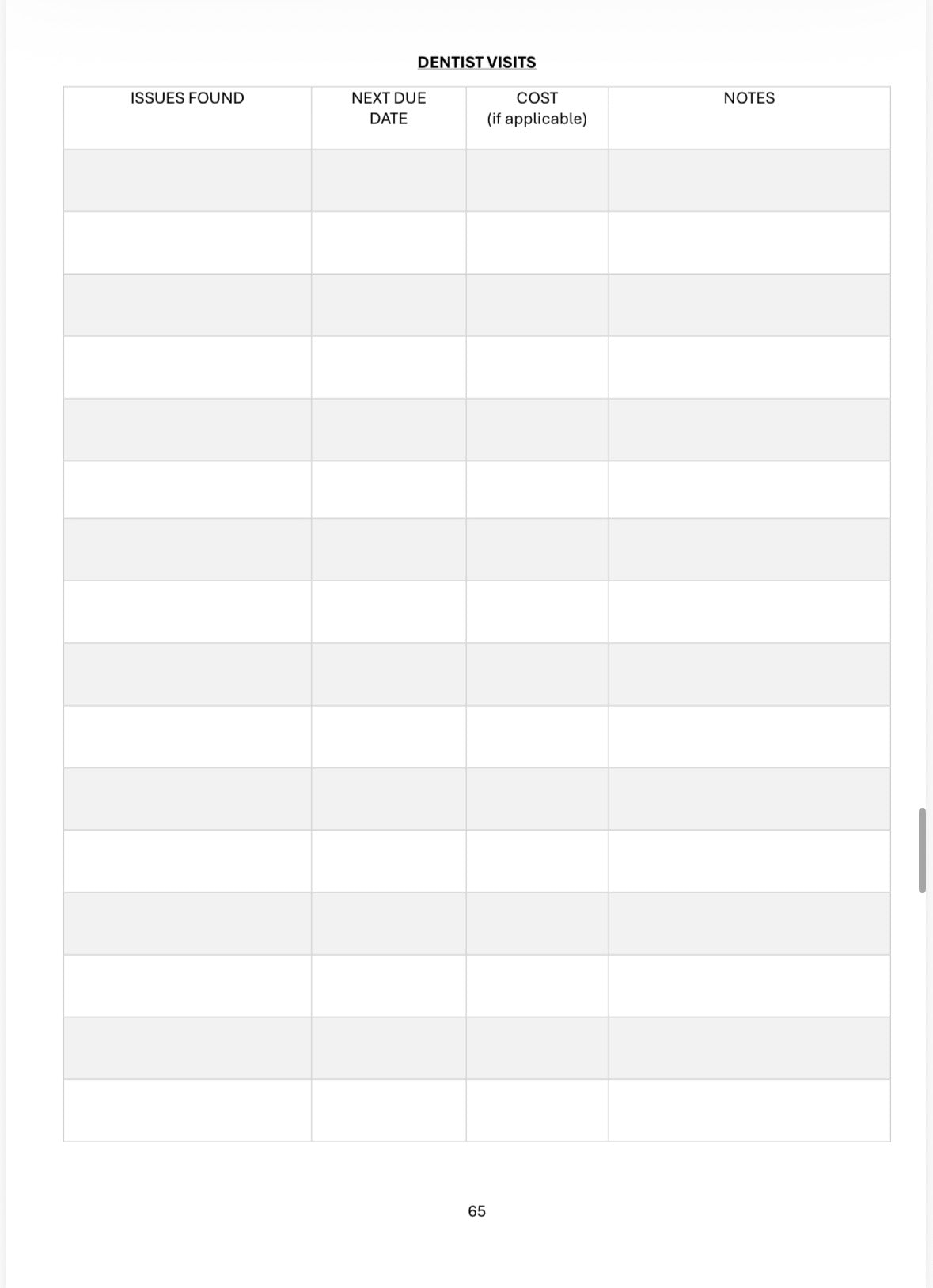 Farrier & Dentist Logbook - A4 100 Pages