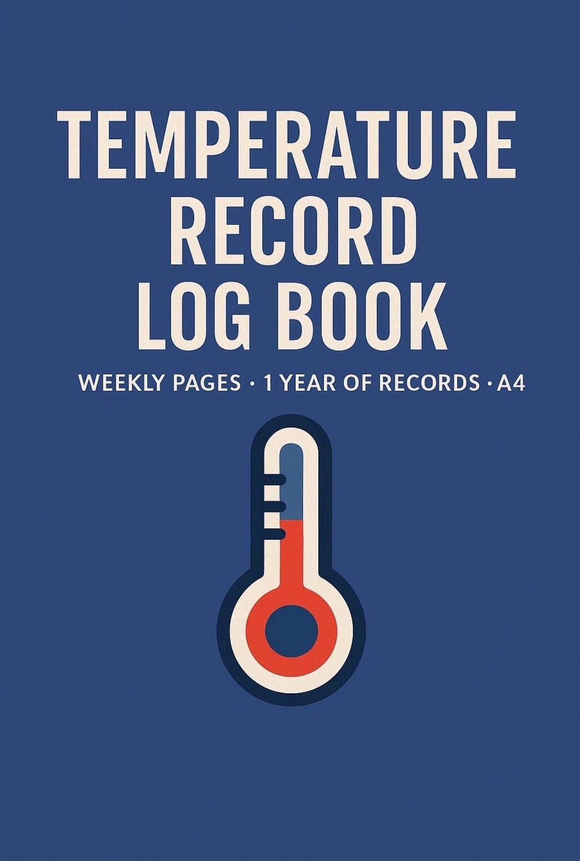 Temperature Record Log Book – A4 Wire Bound (1 Year / 52 Weeks)