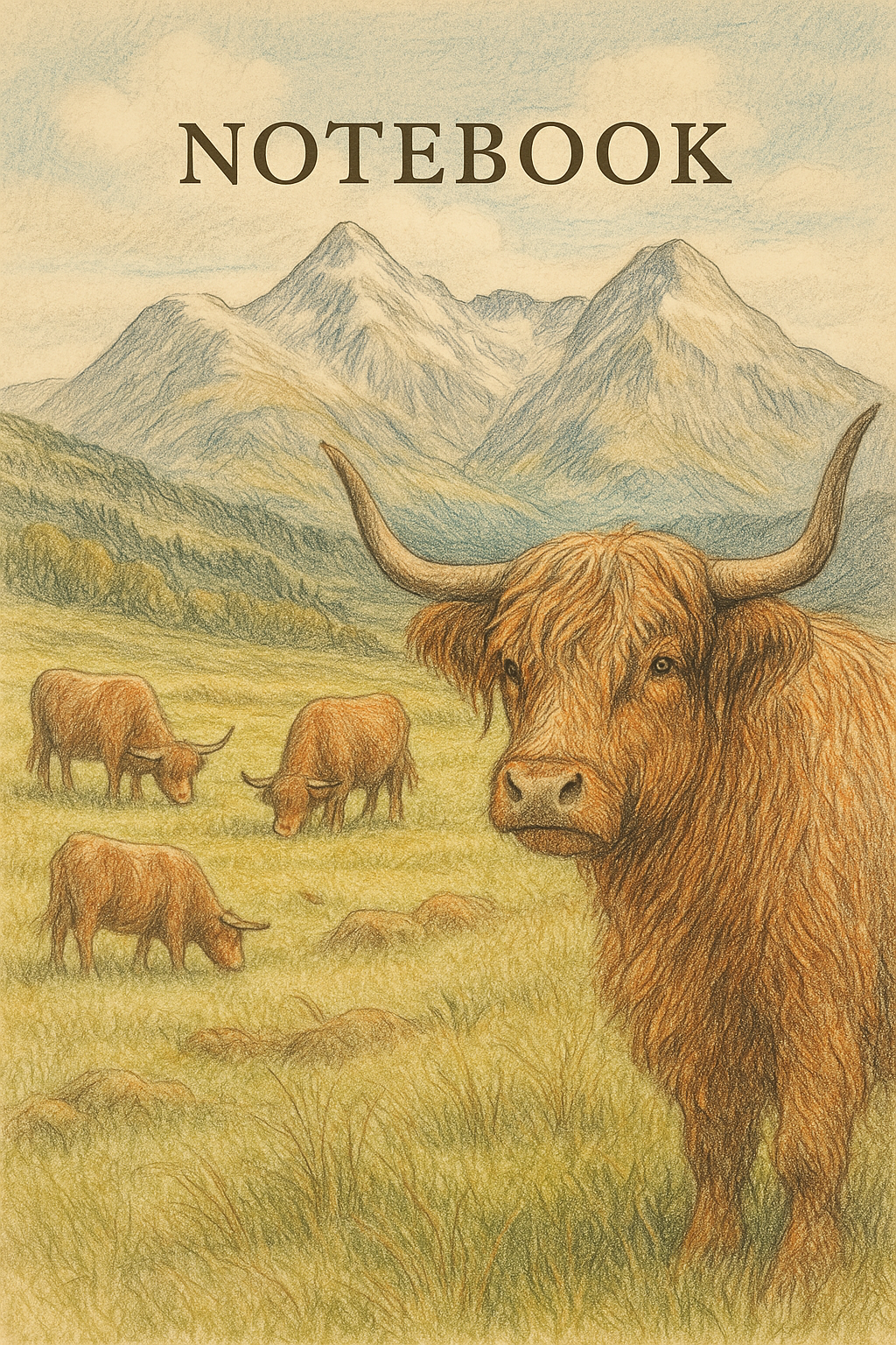 Highland Cattle A4 Notebook