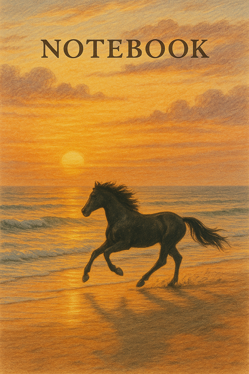 Horse On The Beach A4 Notebook