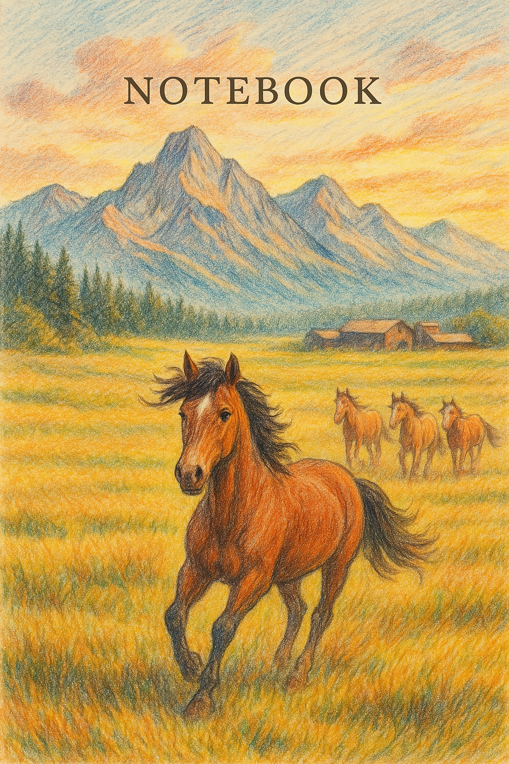 Horses A4 Notebook