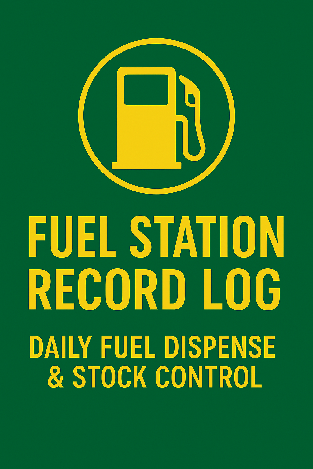 Fuel Station Record Log – 100 Pages